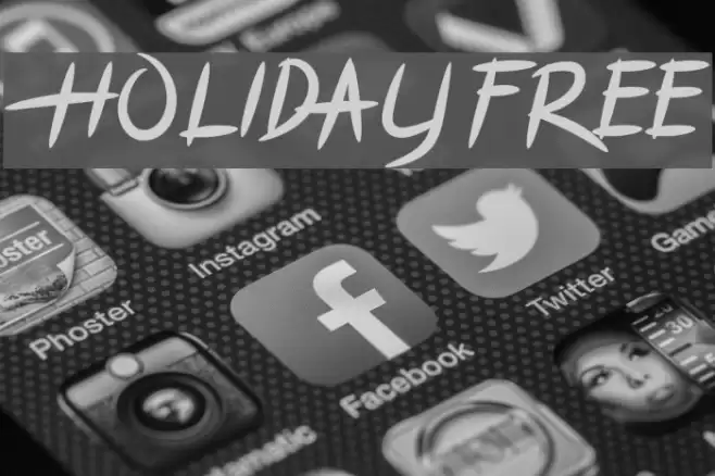 HOLIDAY FREE Schriftart examples