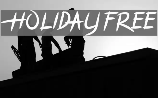 HOLIDAY FREE Schriftart examples
