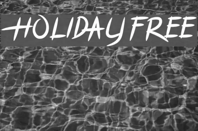 HOLIDAY FREE Schriftart examples