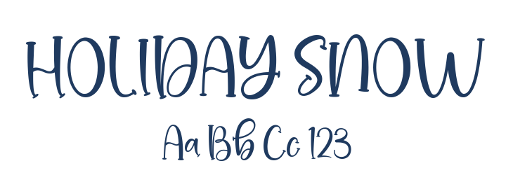 HOLIDAY SNOW Font Preview