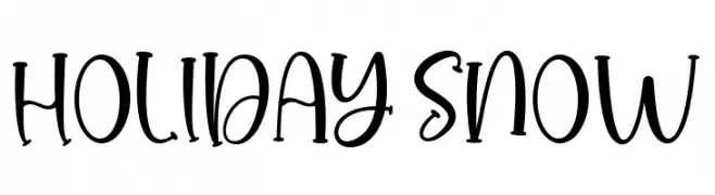 HOLIDAY SNOW تنزيل الخطوط