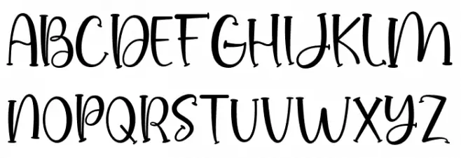 HOLIDAY SNOW フォント 大文字