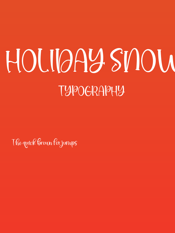 HOLIDAY SNOW Poster