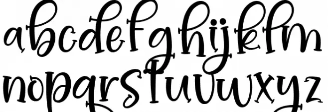 HOLIDAY SNOW フォント 小文字