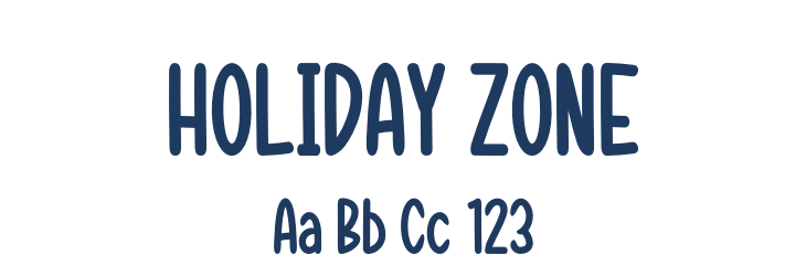 HOLIDAY ZONE Font Preview