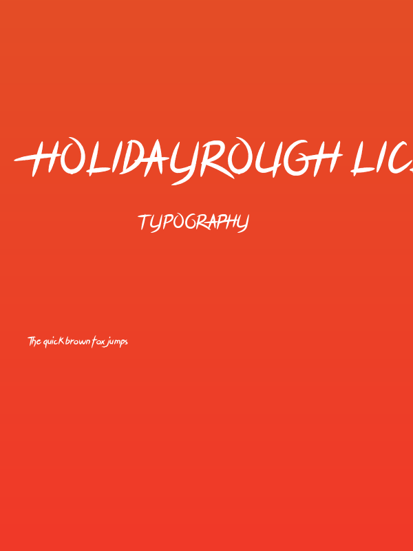 HOLIDAYROUGH LICENSE Poster