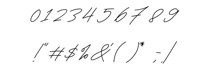 HOLLY SIGNATURE DEMO Font OTHER CHARS