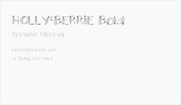 HOLLY&BERRIE Bold Business Card