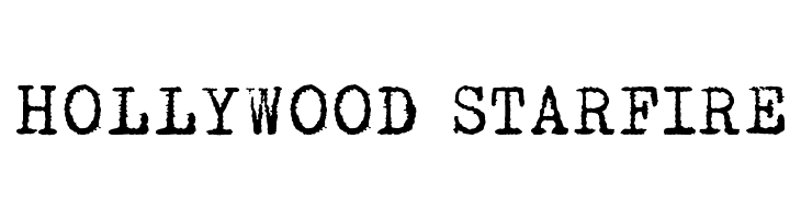 HOLLYWOOD STARFIRE Font
