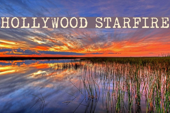 HOLLYWOOD STARFIRE Font examples