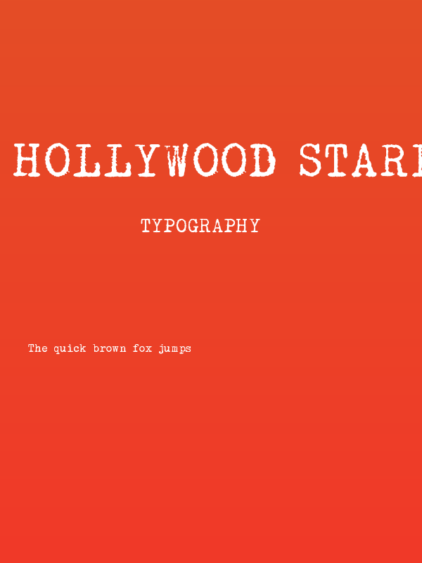 HOLLYWOOD STARFIRE Poster