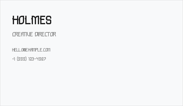 HOLMES Business Card