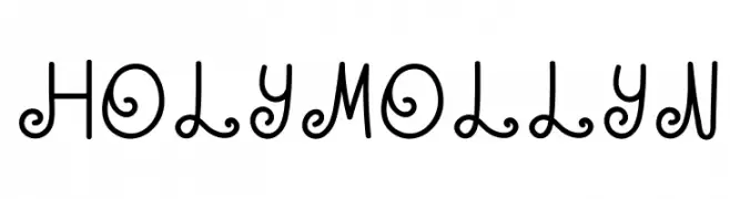 HOLY MOLLYN  フリーフォントのダウンロード