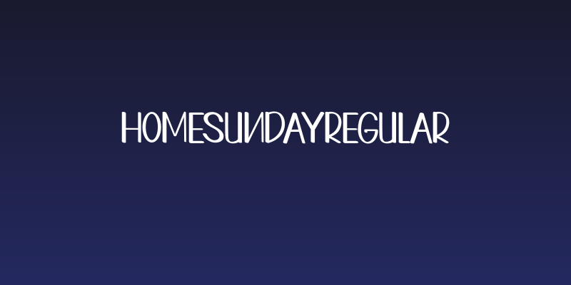 HOMESUNDAYRegular Social Header