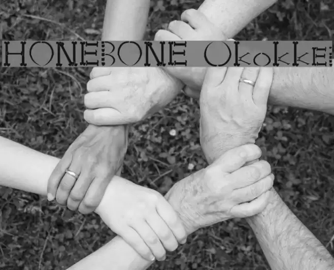 HONEBONE Ukokkei Шрифта examples
