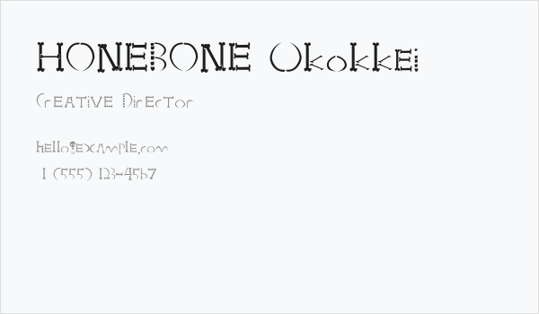 HONEBONE Ukokkei Business Card