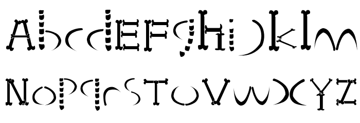HONEBONE Ukokkei Font LOWERCASE