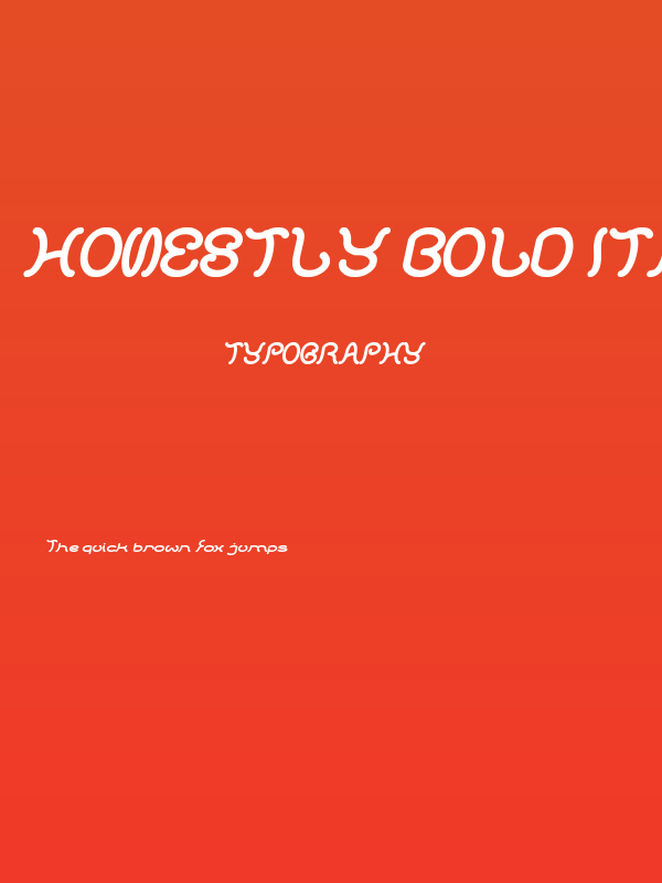 HONESTLY Bold Italic Poster
