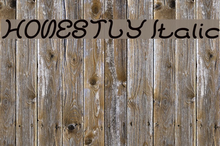 HONESTLY Italic Example 3