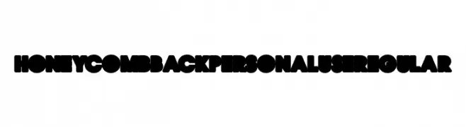 HONEYCOMB BACK PERSONAL USE Regular  تنزيل الخطوط