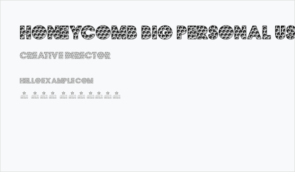 HONEYCOMB BIG PERSONAL USE Regular Business Card