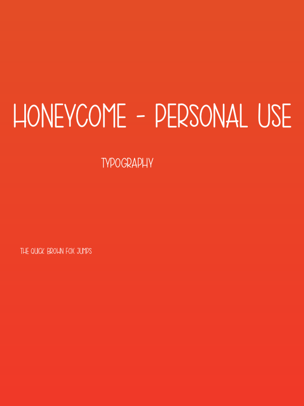 HONEYCOME - Personal Use Poster