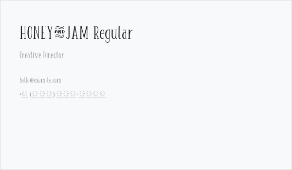 HONEY&JAM Regular Business Card