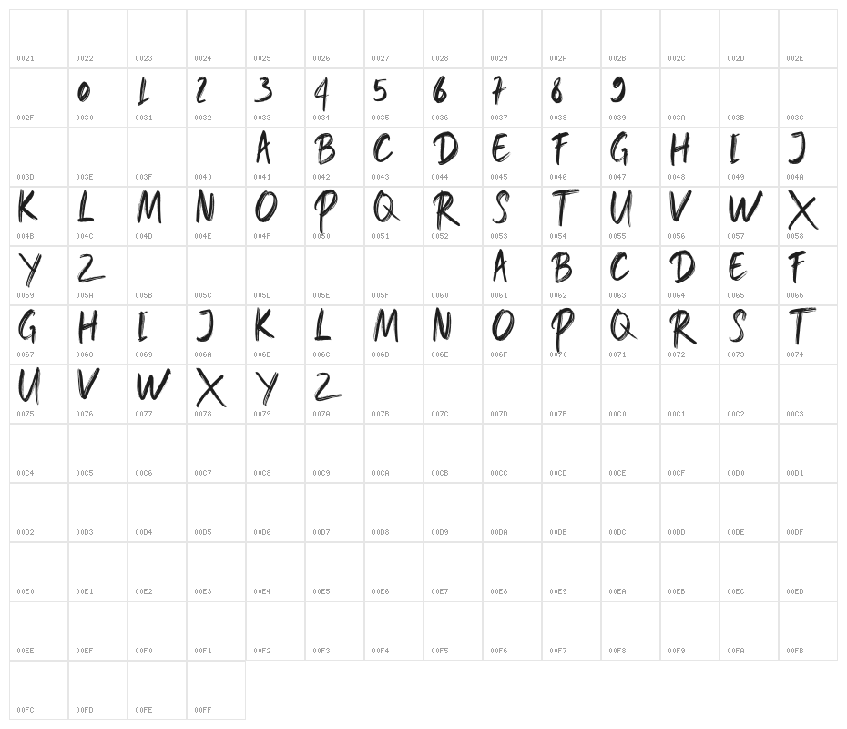 HONGKONG-Regular Character Map