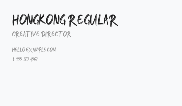 HONGKONG-Regular Business Card