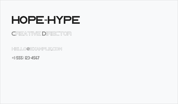HOPE-HYPE Business Card
