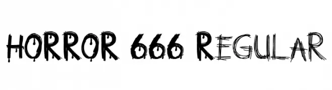 HORROR 666 Regular  Frei Schriftart Herunterladen