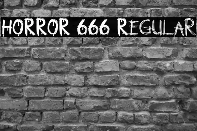 HORROR 666 Regular Font examples