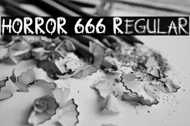 HORROR 666 Regular Font examples
