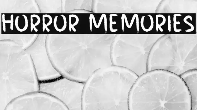 HORROR MEMORIES Font examples