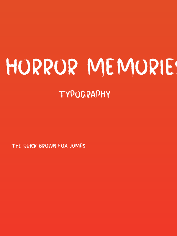HORROR MEMORIES Poster