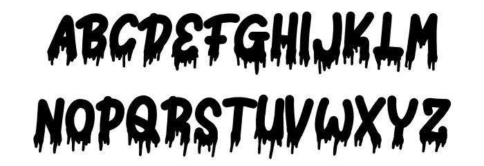HORROR SPRAY DEMO Font LOWERCASE