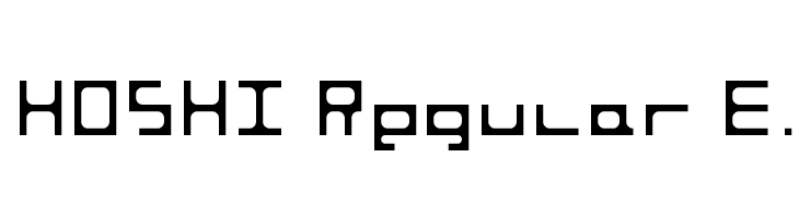HOSHI Regular E.  免费字体下载