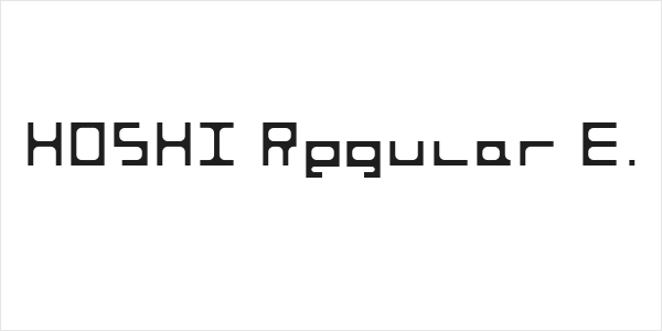 HOSHI Regular E. Logo