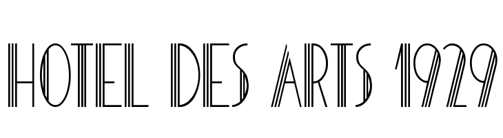 HOTEL DES ARTS 1929 Schriftart
