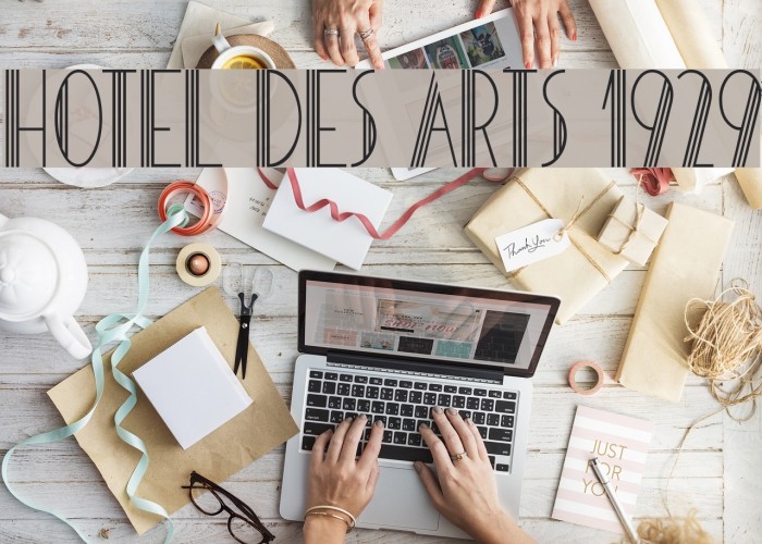 HOTEL DES ARTS 1929 Font examples