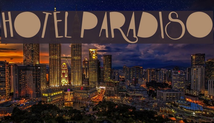 HOTEL PARADISO Font examples