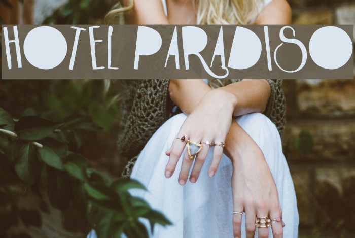 HOTEL PARADISO Font examples