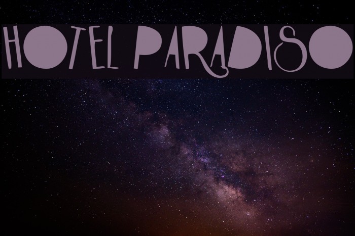 HOTEL PARADISO Font examples