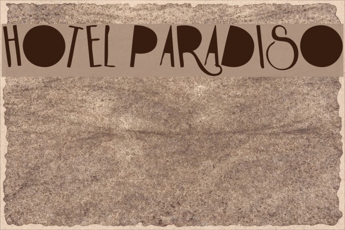 HOTEL PARADISO Font examples