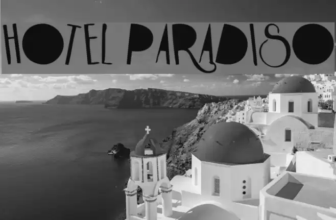 HOTEL PARADISO Font examples