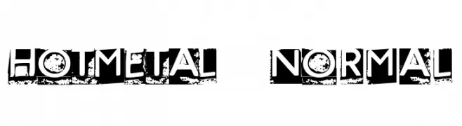 HOTMETAL   Normal  Frei Schriftart Herunterladen