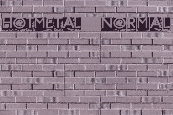 HOTMETAL Normal Font examples