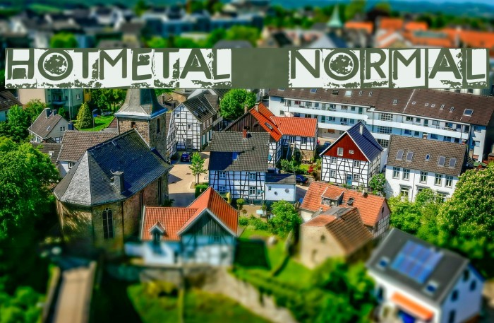 HOTMETAL Normal Font examples