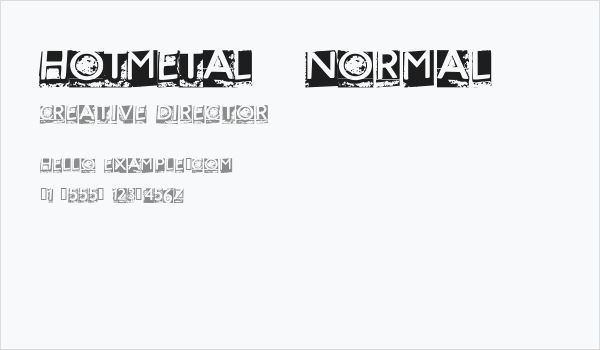 HOTMETAL   Normal Business Card