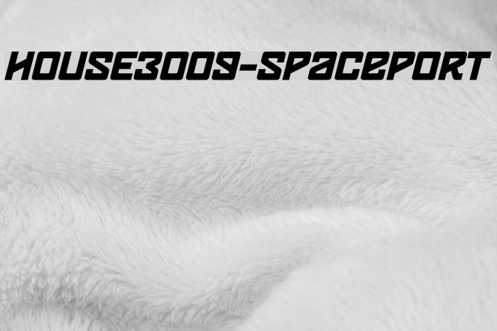 HOUSE3009-Spaceport Font examples